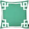 Homeroots Green & White Geometric Decorative Throw Pillow Cover 18 x 18 in. 355323 - alternate 3
